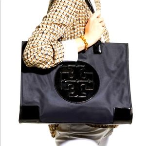 Tory Burch Ella Patent Nylon Tote Bag